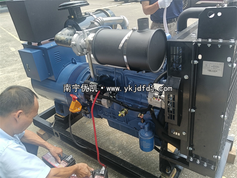 2024年9月18日，50kw濰坊雷納柴油發(fā)電機組試機發(fā)貨百色